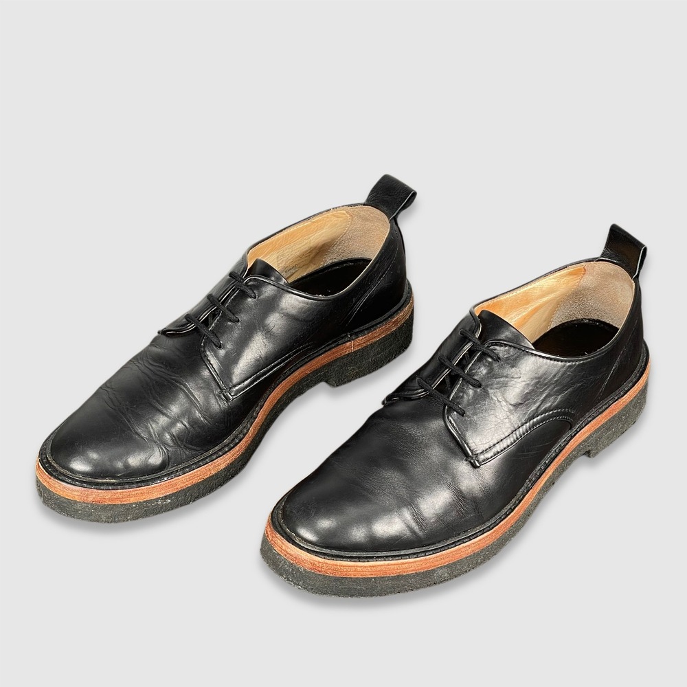 rag & bone Victor Crepe Oxfords size 7/39.5‎ Black Leather Shoes Work Business